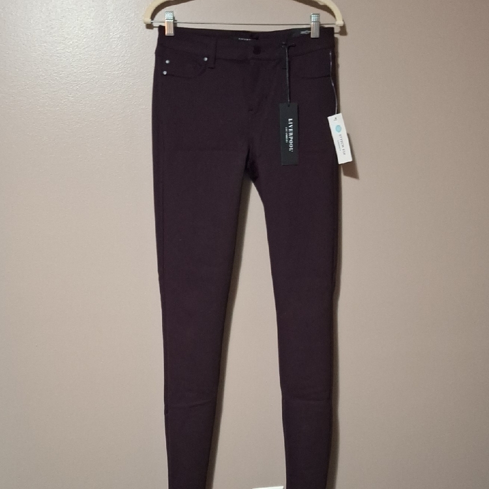 Liverpool Dark Purple Jacqueline Skinny Pant